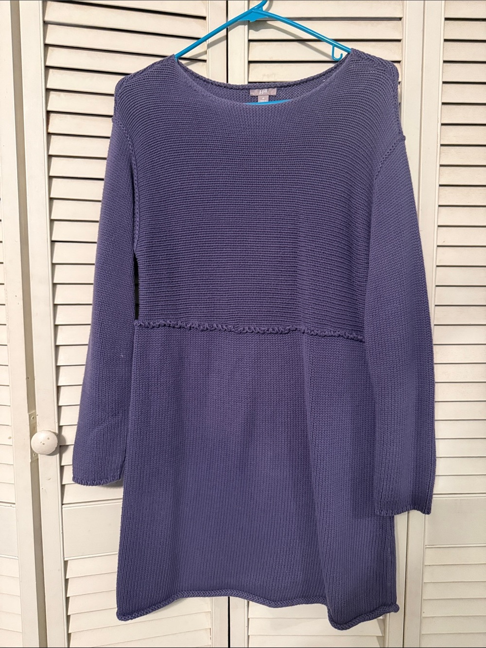 J. Jill Lavender Crewneck Tunic Sweater
